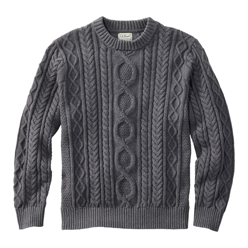 L.L. Bean 100% Cotton Fisherman’s Cable Knit Sweater